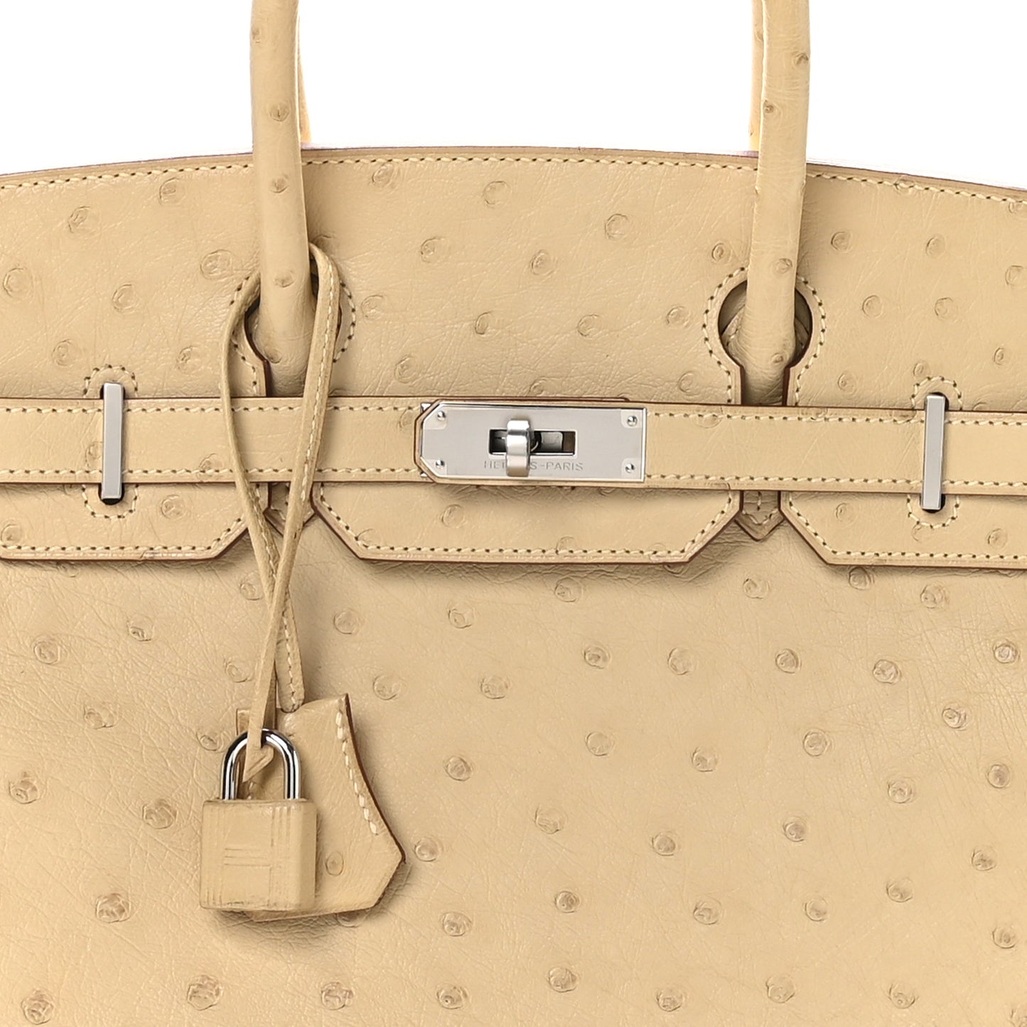 Ostrich Birkin 30 Parchemin