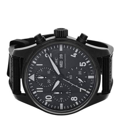 IWC Ceramic Titanium Textile 41mm Pilot Top Gun Chronograph Automatic Watch Black IW388106 2 of 5