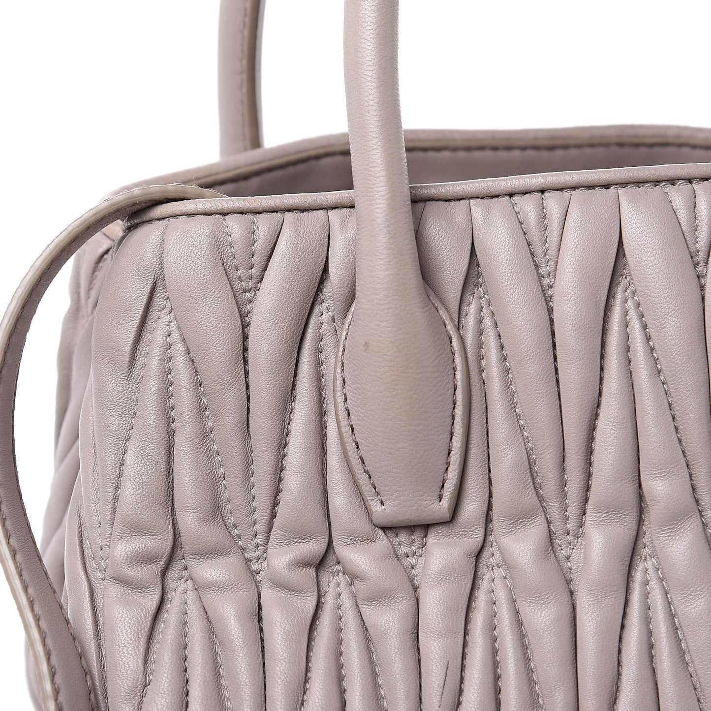 Nappa Matelasse Tote Pomice