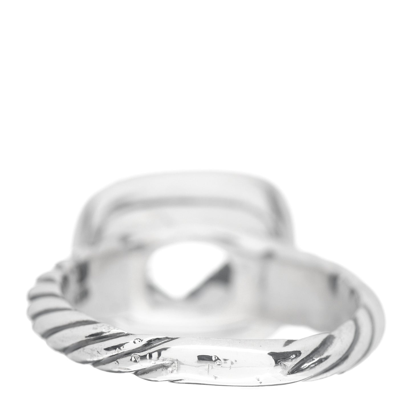 Sterling Silver Diamond Prasiolite 10mm Noblesse Ring 50 5.5