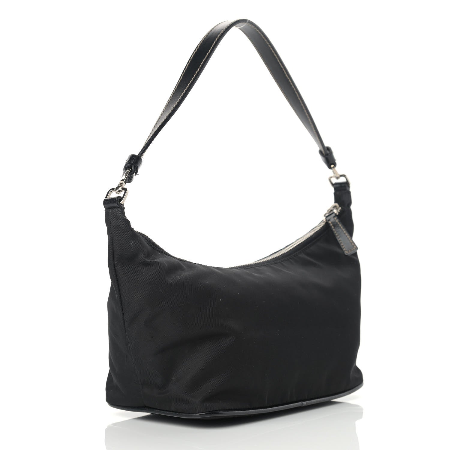 Prada Tessuto Nylon Pochette Bag Black 3 of 12