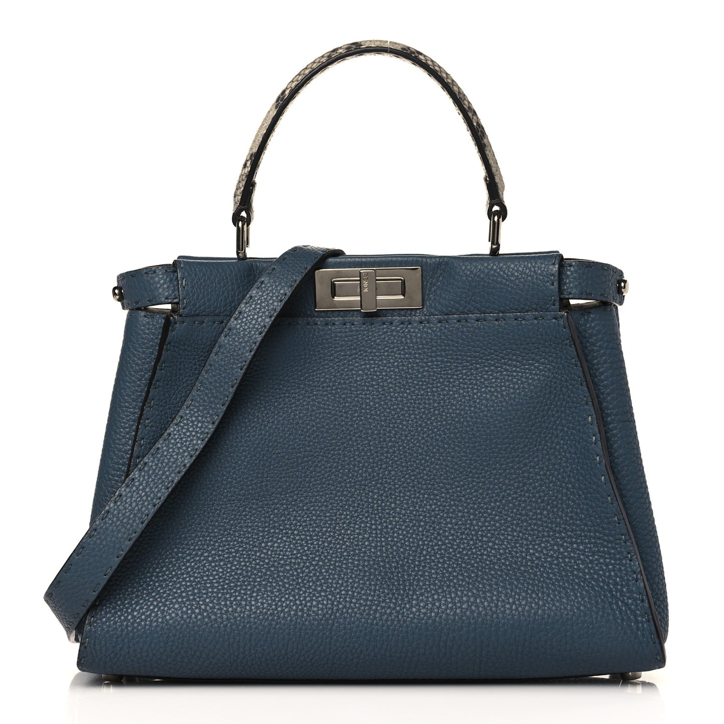 Cuoio Romano Snakeskin Selleria Medium Peekaboo Iconic Satchel Tempesta