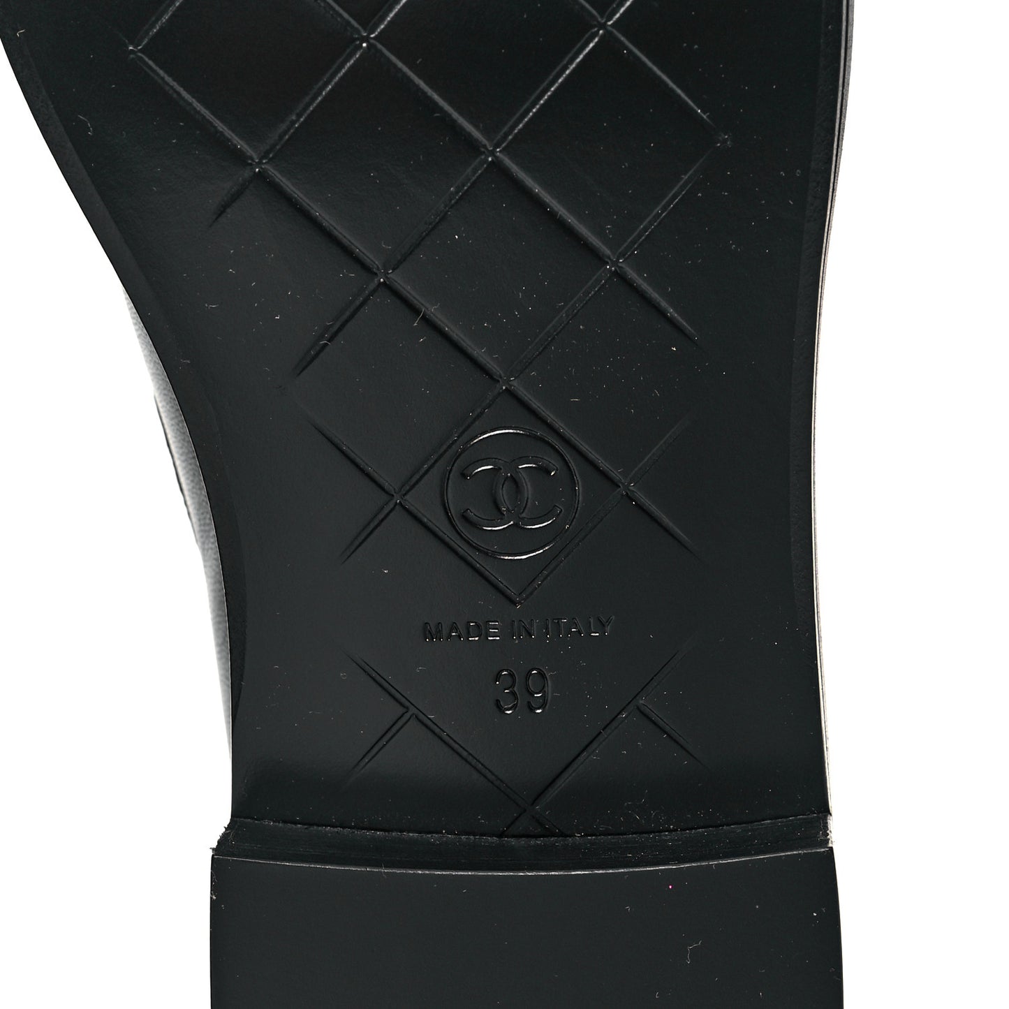 Lambskin Quilted CC Turnlock Loafers 39 Black