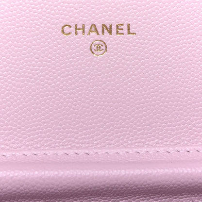 Chanel Caviar Quilted Wallet On Chain WOC Light Pink 6 of 14