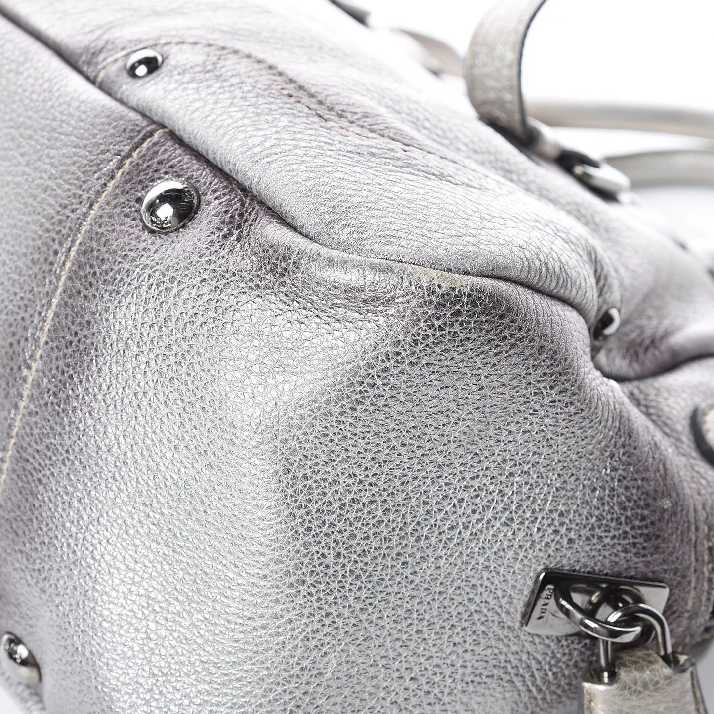 Cervo Lux Bowler Bag Argento