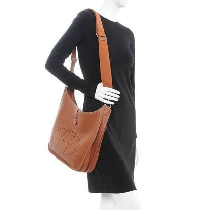 Hermes Taurillon Clemence Evelyne III GM Gold 2 of 7