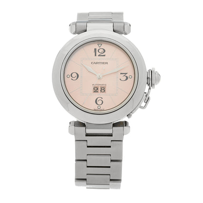 Cartier Stainless Steel 35mm Pasha C Big Date Automatic Watch Pink 1 of 4