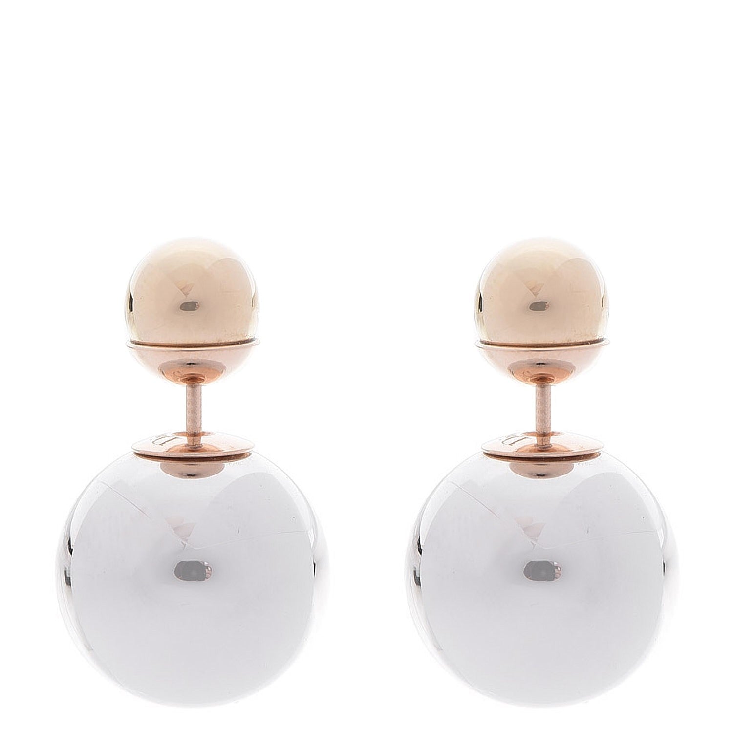 Christian Dior Mise En Dior Tribal Earrings Silver Gold 1 of 4