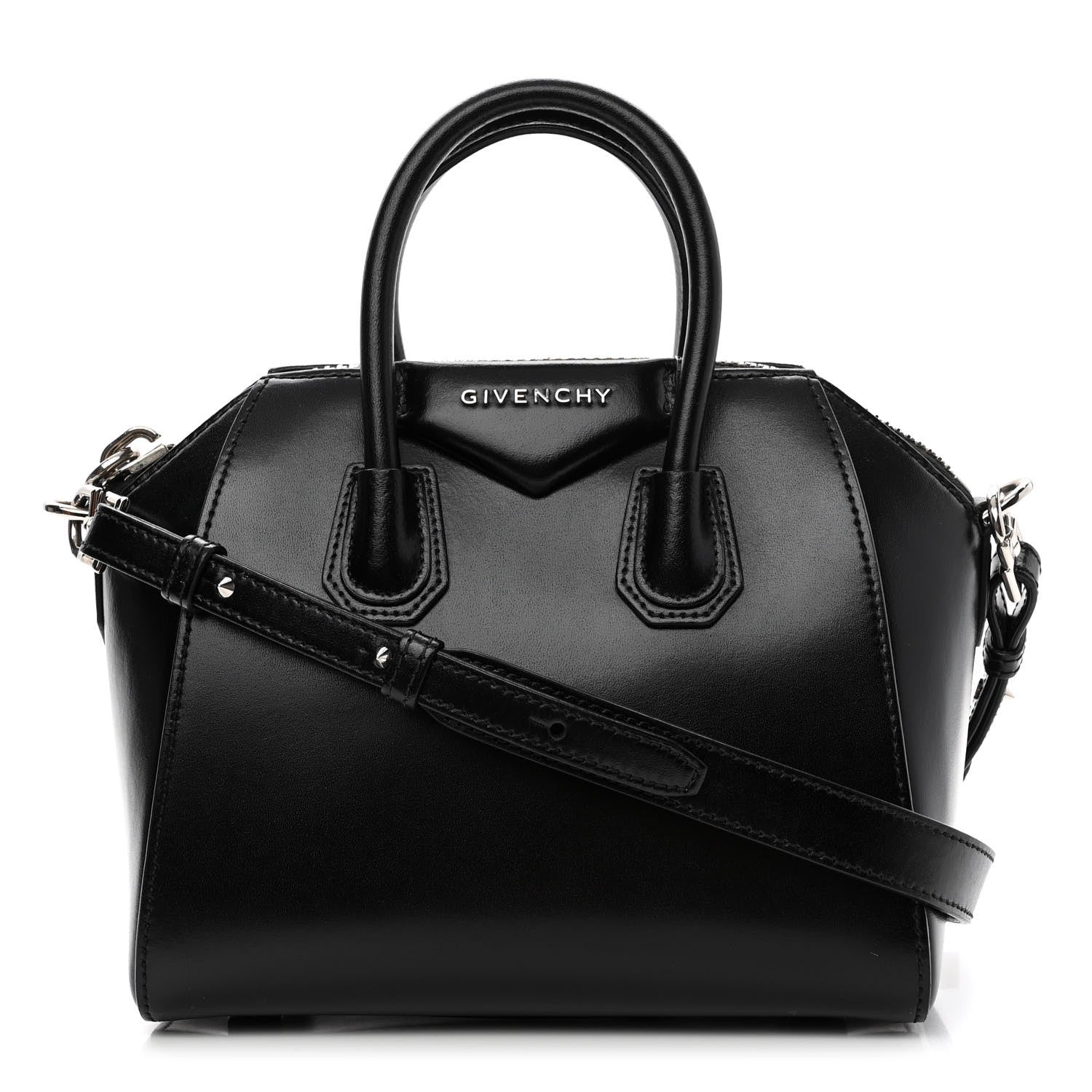 Givenchy Shiny Lord Calfskin Mini Antigona Black 1 of 9
