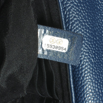 Chanel Caviar Half Moon Wallet On Chain Navy Blue 7 of 7