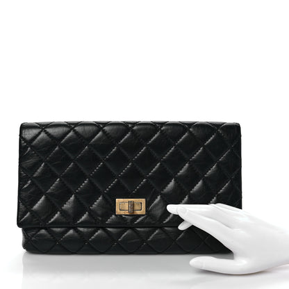 Chanel Aged Calfskin Quilted Reissue 2.55 Clutch Black 3 of 8