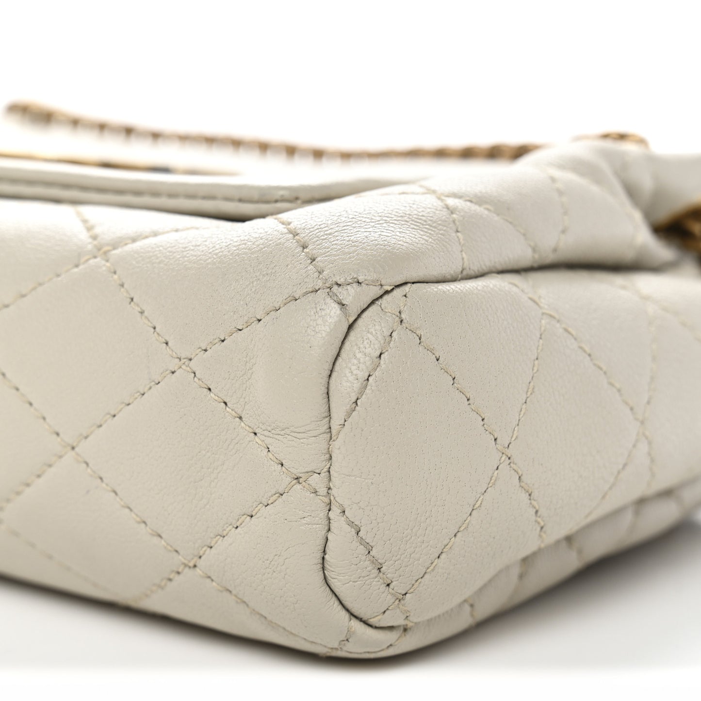 Lambskin Quilted Monogram Mini Nolita Crema Soft