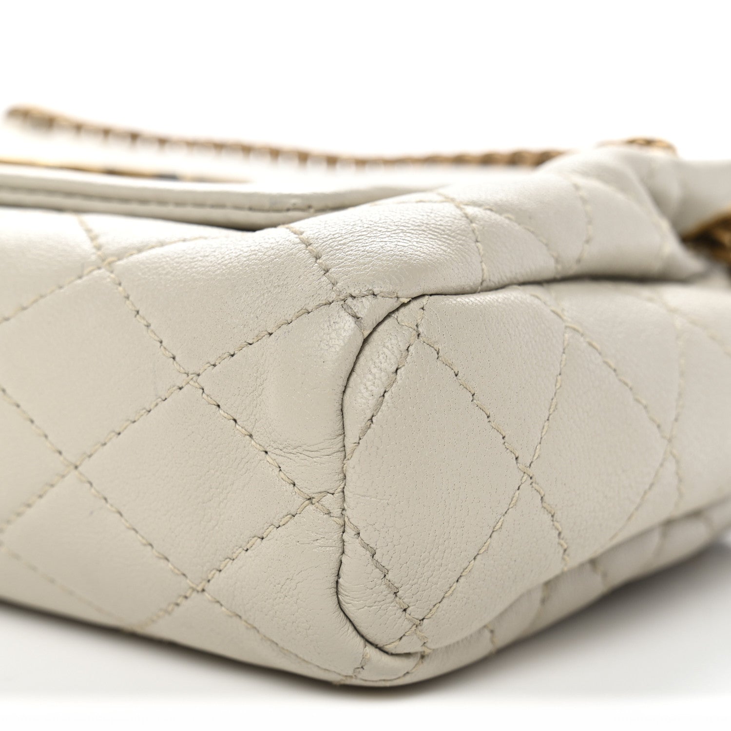 Saint Laurent Lambskin Quilted Monogram Mini Nolita Crema Soft 10 of 11
