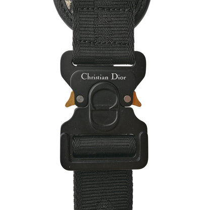 Christian Dior Oblique Grained Calfskin Adjustable Saddle Shoulder Strap With Pouch Black 4 of 12