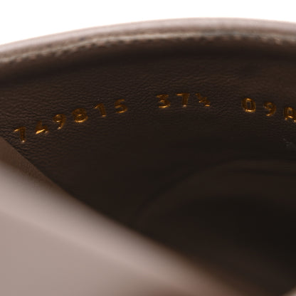 Gucci GG Supreme Monogram Miro Soft Calfskin Womens Horsebit Slippers 37.5 Beige Ebony New Acero 9 of 10