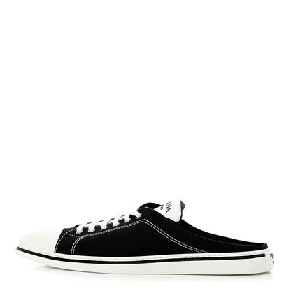 Prada Nylon Gabardine Point-Toe Sneaker Mules 40 Black 1 of 18