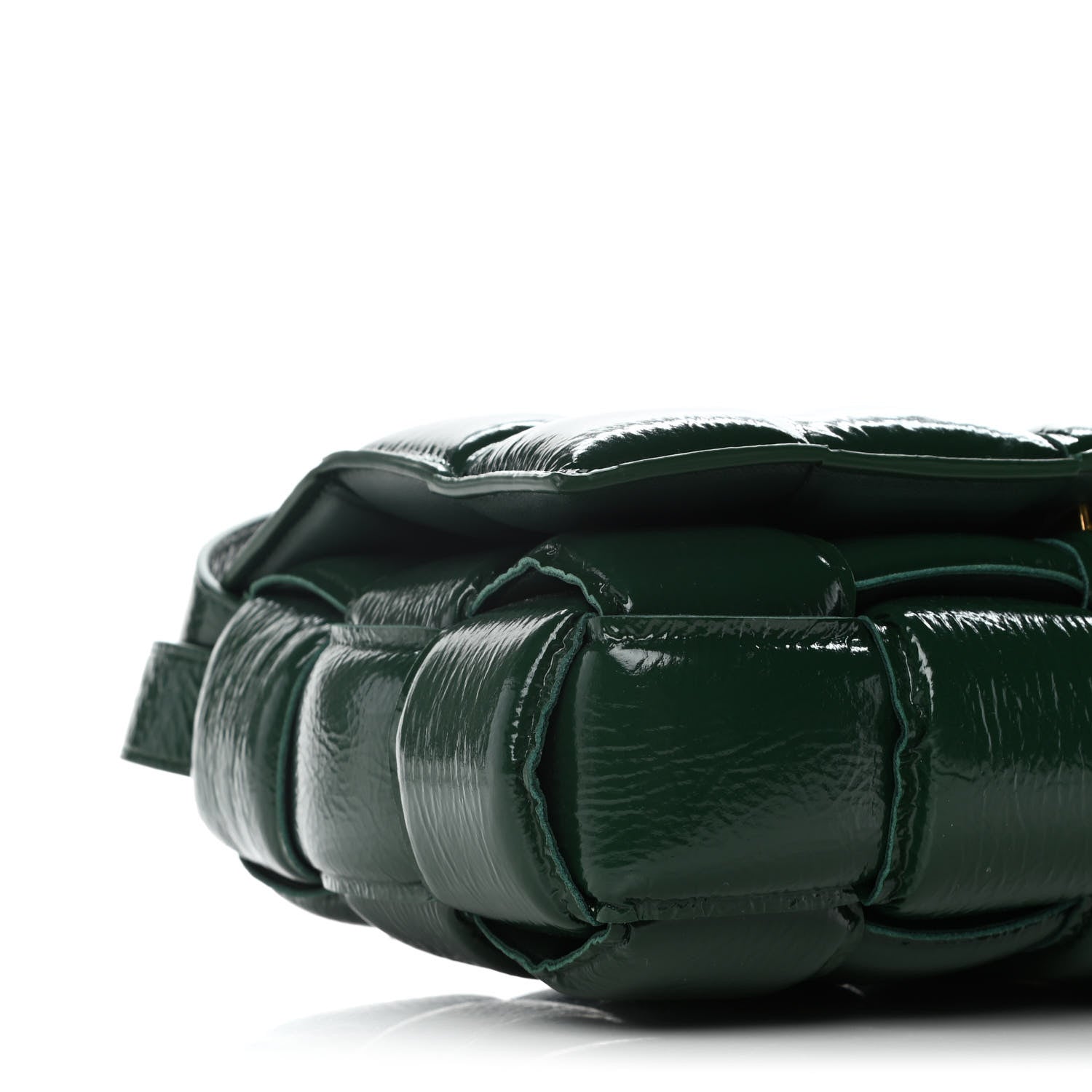 Bottega Veneta Textured Deerskin Maxi Intrecciato Padded Cassette Crossbody Bag Raintree 10 of 11