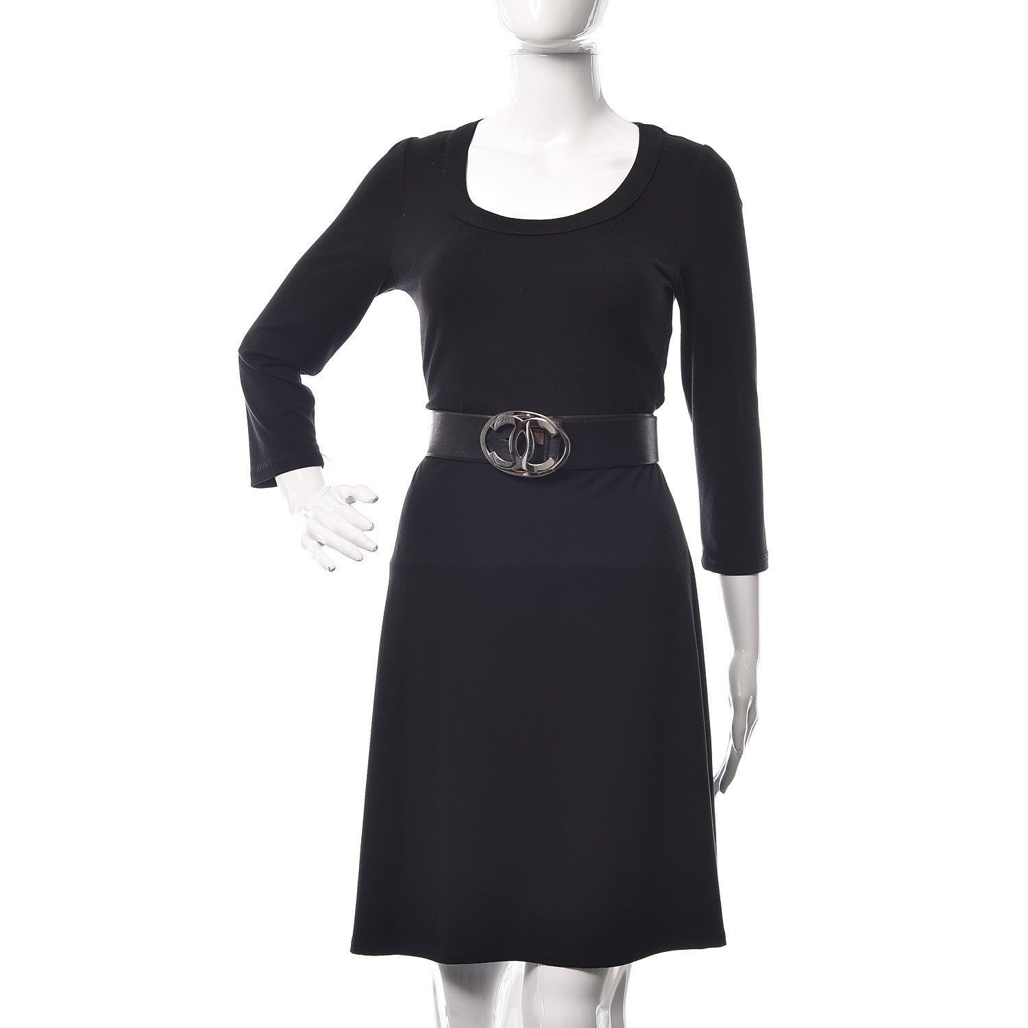 Chanel Calfskin CC Belt 80 32 Black 2 of 9