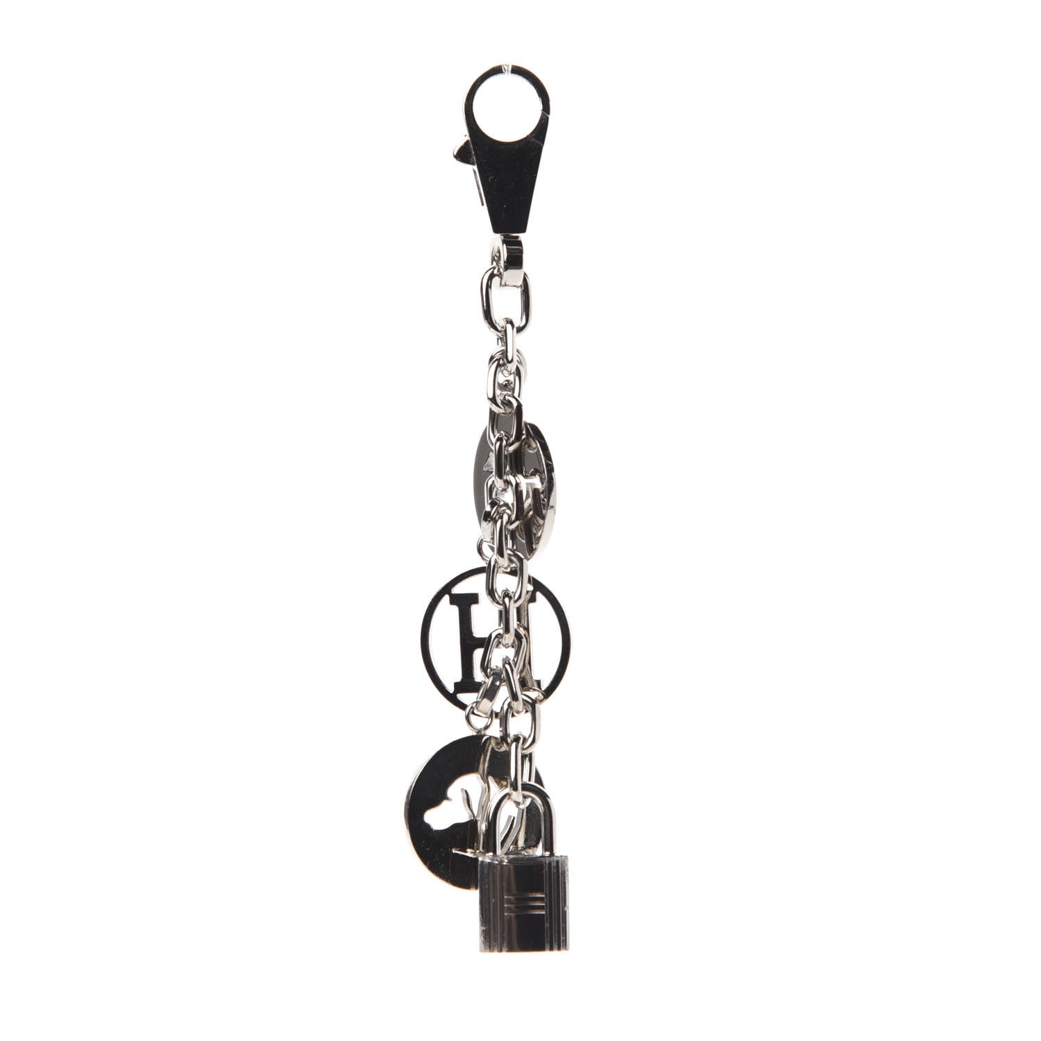 Hermes Palladium Breloque Bag Charm Silver 2 of 5