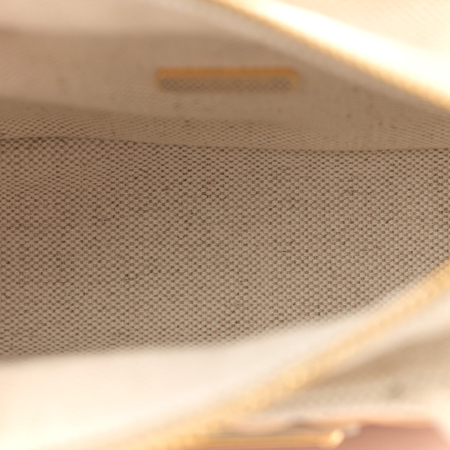Wicker Canvas Mini Tote Tan White