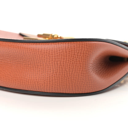 Chloe Grained Calfskin Lambskin Bi-Color Drew Shoulder Bag Orange Mustard 10 of 13