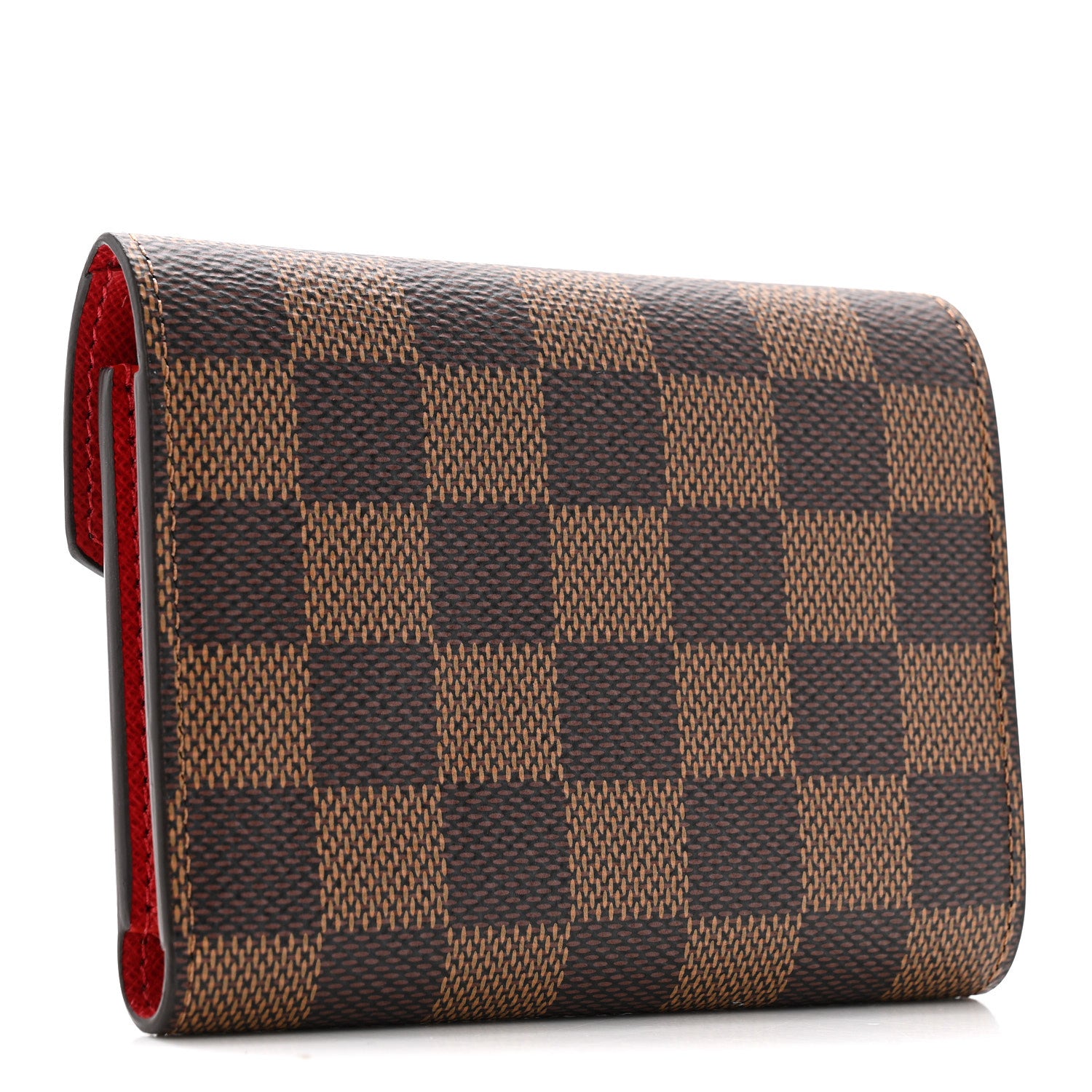 Louis Vuitton Damier Ebene Victorine Wallet Red 3 of 8