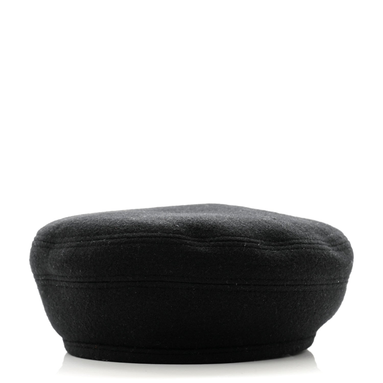 Hermes Wool Cashmere Saint Honore Drap Beret 59 Black 3 of 8