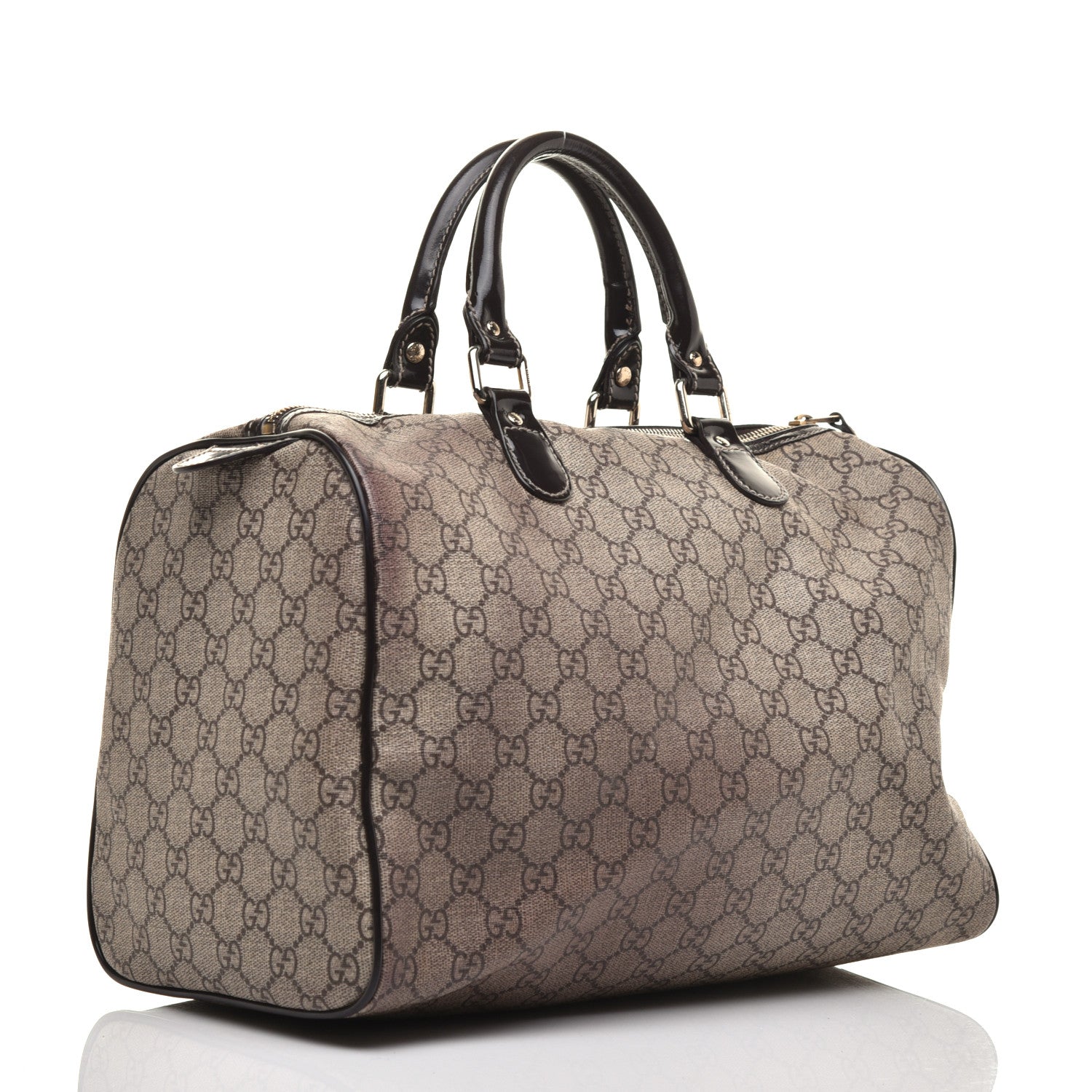 Gucci GG Plus Monogram Tattoo Heart Medium Joy Boston Dark Brown 3 of 15