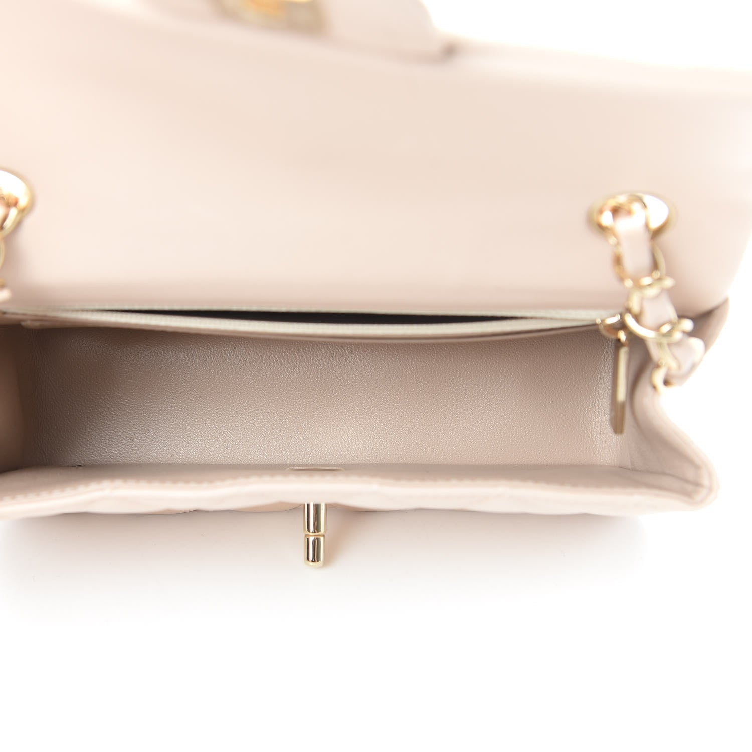 Chanel Lambskin Quilted Mini Rectangular Flap Light Beige 5 of 12