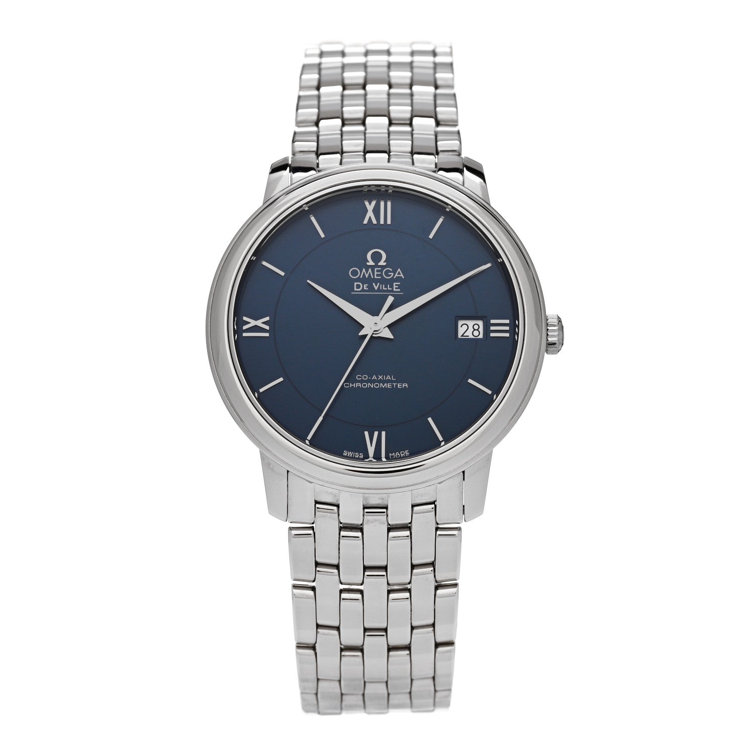 Omega Stainless Steel 37mm De Ville Prestige Co-Axial Automatic Watch Blue 424.10.37.20.03.001 1 of 5