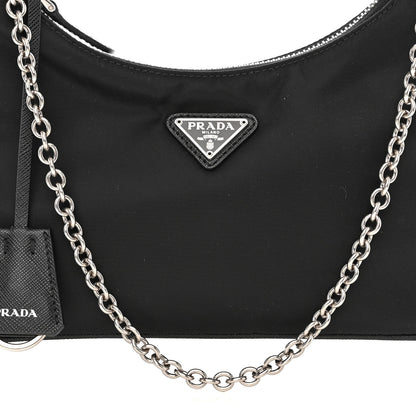 Prada Nylon Re-Edition 2005 Shoulder Bag Black 10 of 12