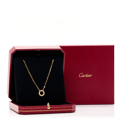 Cartier 18K Yellow Gold 2 Diamond LOVE Necklace 5 of 5