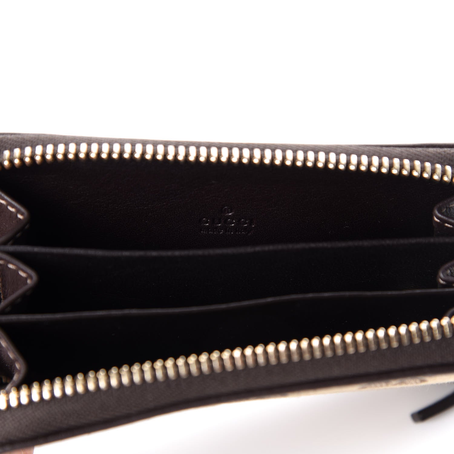 Gucci Monogram Zip Around Card Case Brown 6 of 10