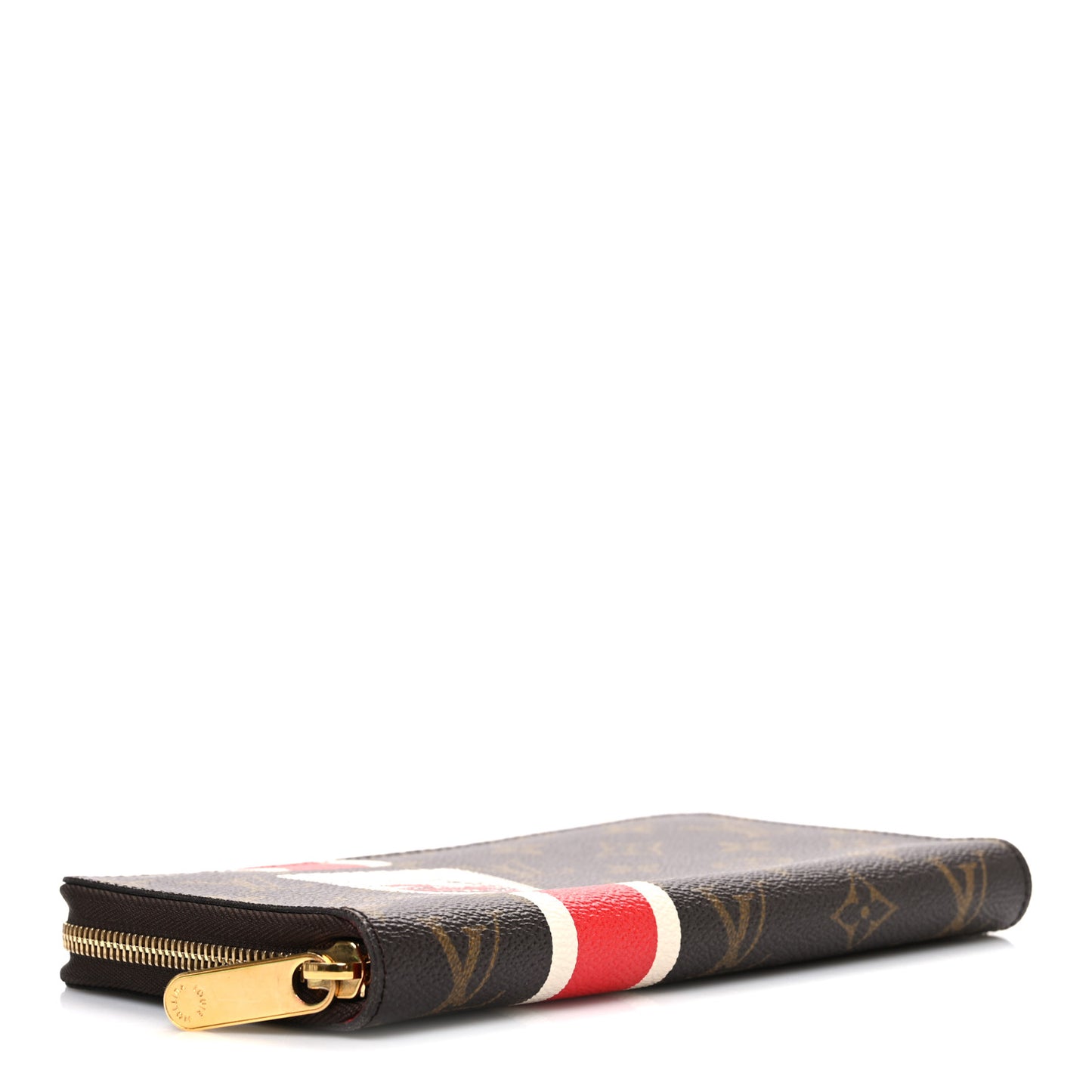 Monogram China Run Patch Zippy Organizer Wallet Red