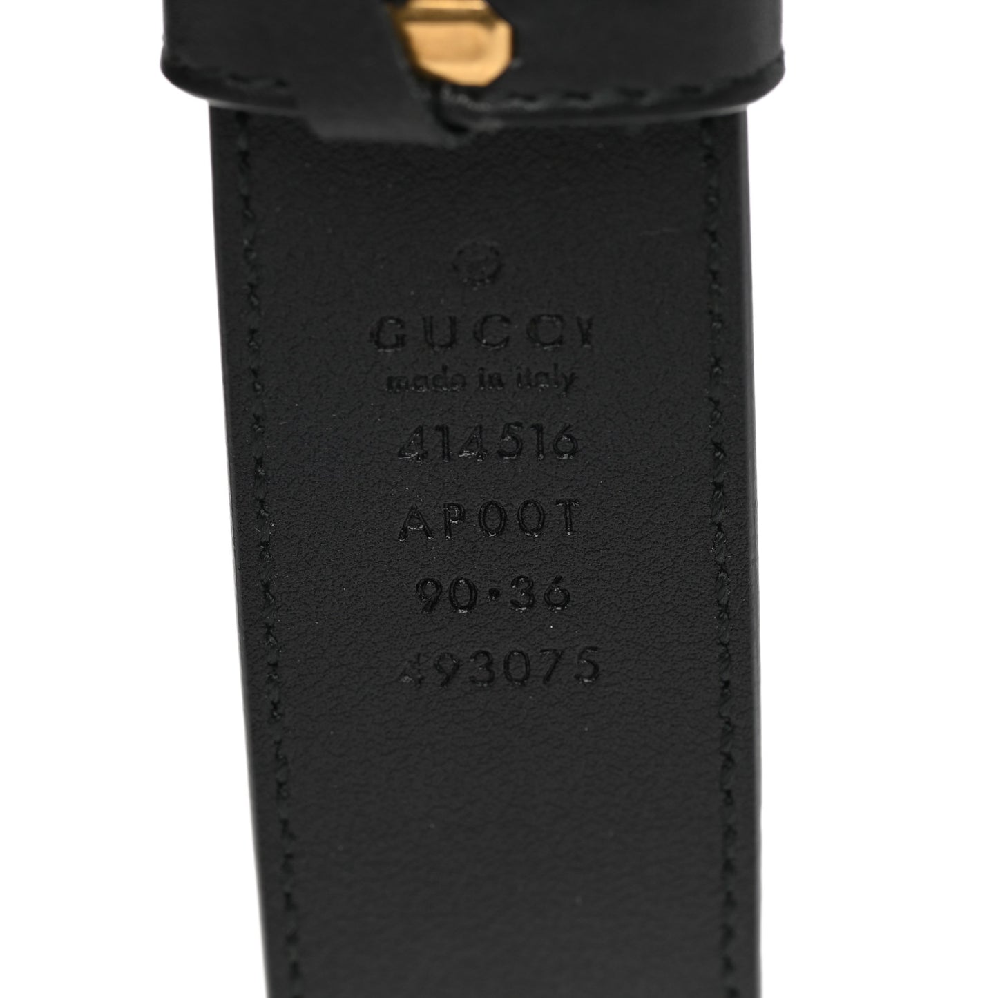 Calfskin Double G 30mm Belt 90 36 Black