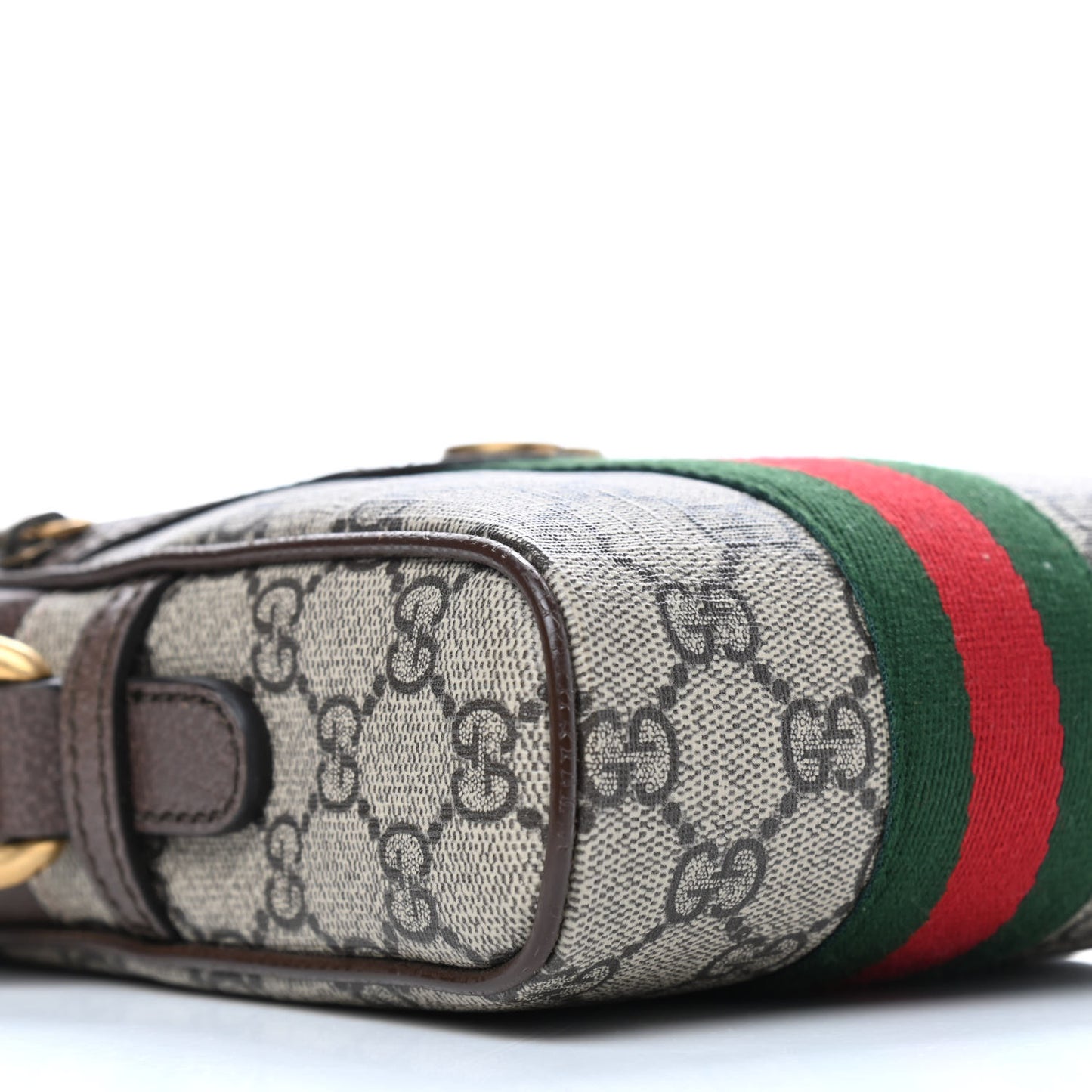 GG Supreme Monogram Web Mini Ophidia Messenger Brown