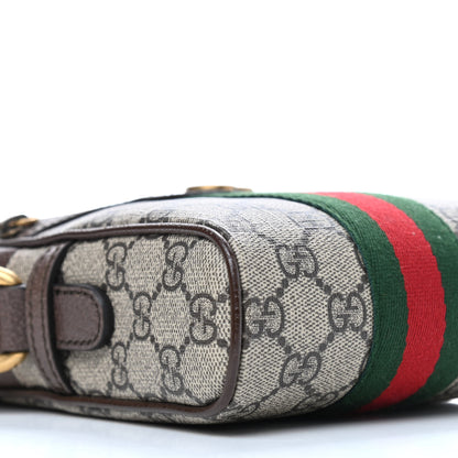 Gucci GG Supreme Monogram Web Mini Ophidia Messenger Brown 7 of 8