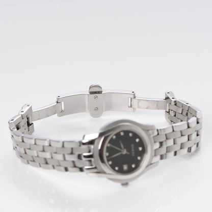 Gucci Stainless Steel Diamond 27mm 5500L Quartz Watch Black 9 of 10