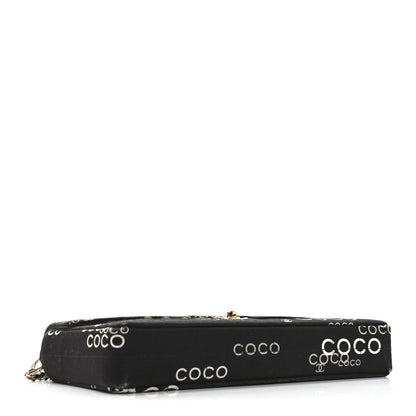 Chanel Canvas Chocolate Bar Quilted Coco East West Flap Black 4 of 10