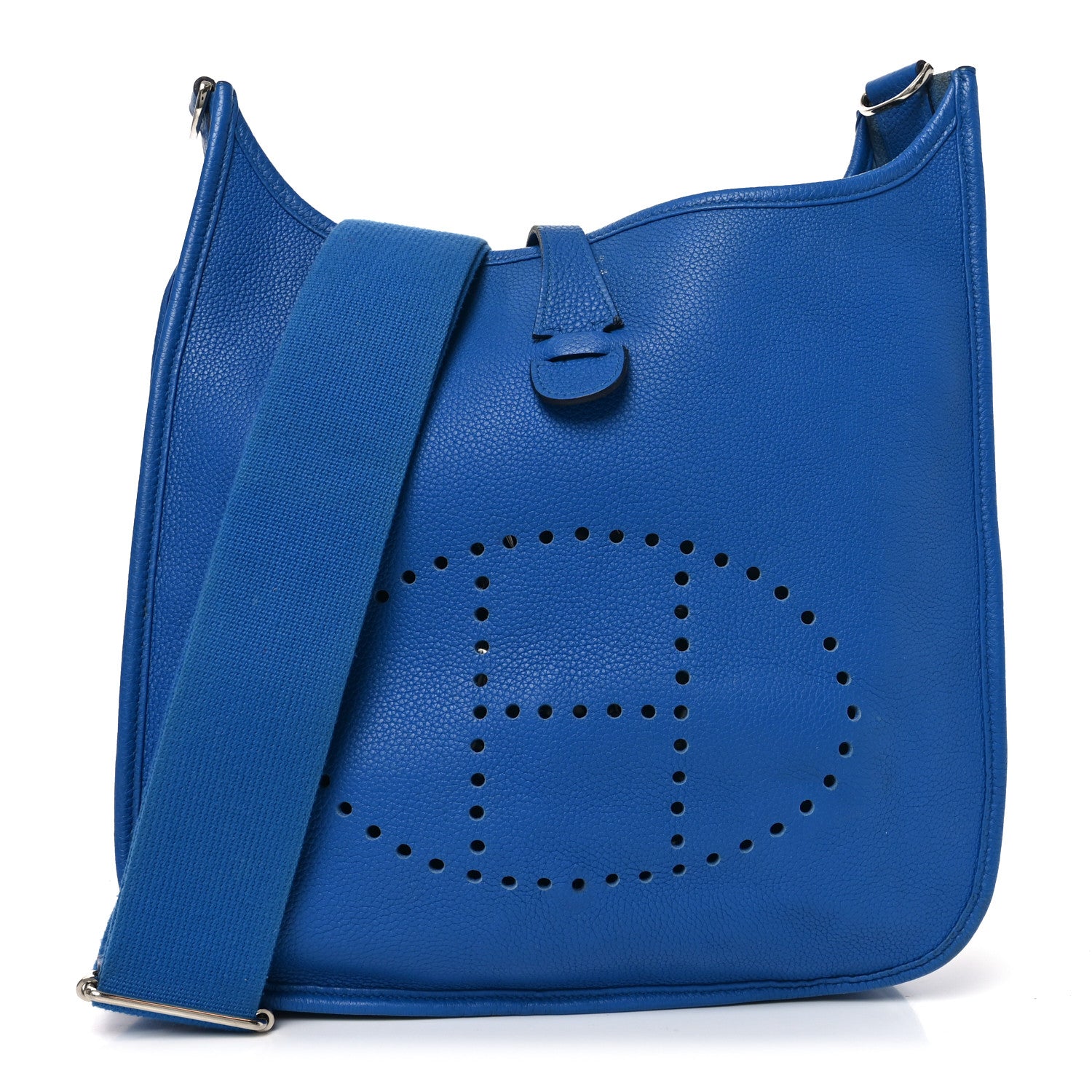 Hermes Taurillon Clemence Evelyne III PM Bleu Zellige 1 of 11