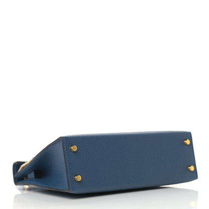 Hermes Epsom Mini Kelly Sellier 20 Deep Blue 5 of 35