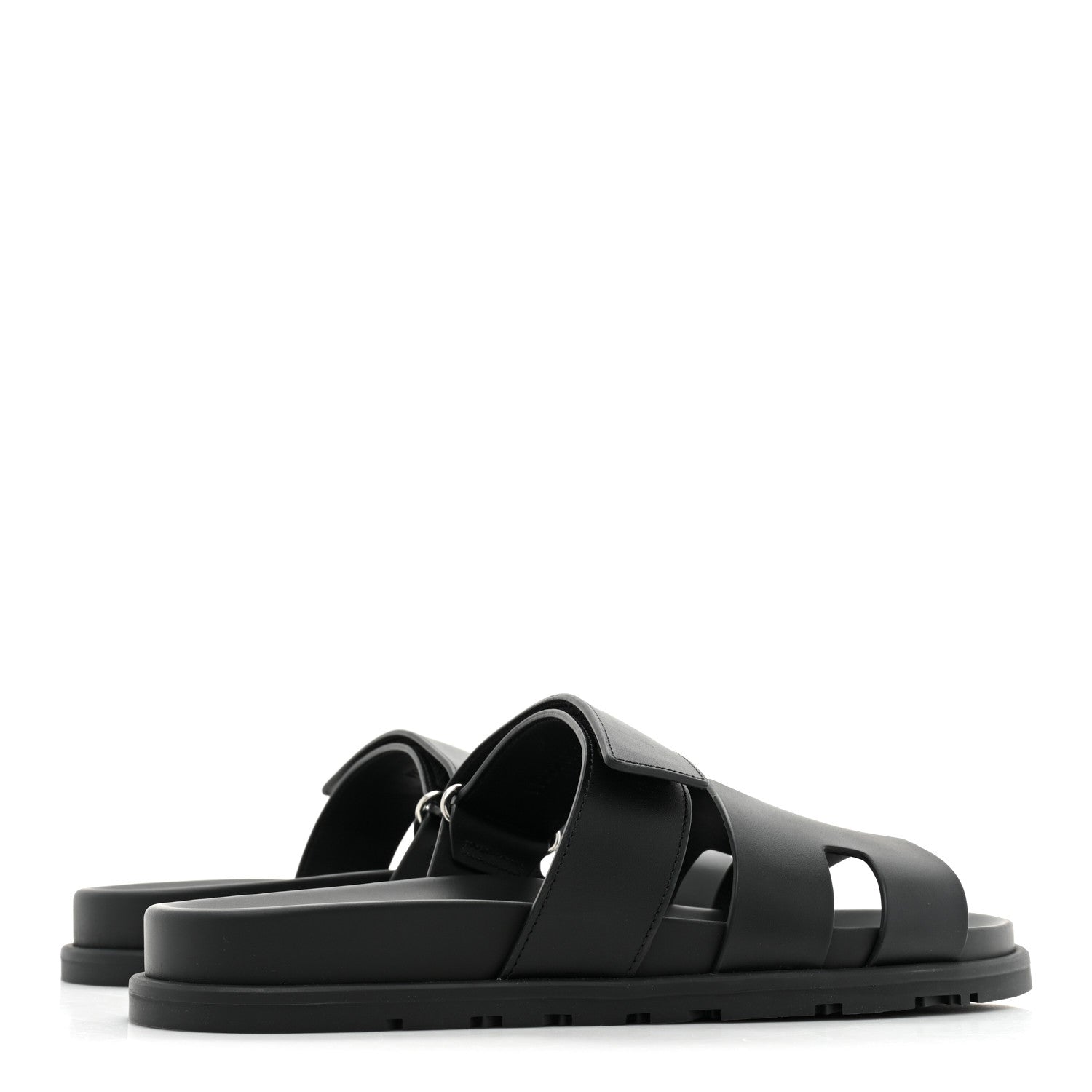 Hermes Calfskin Womens Chypre Sandals 41 Black 4 of 9