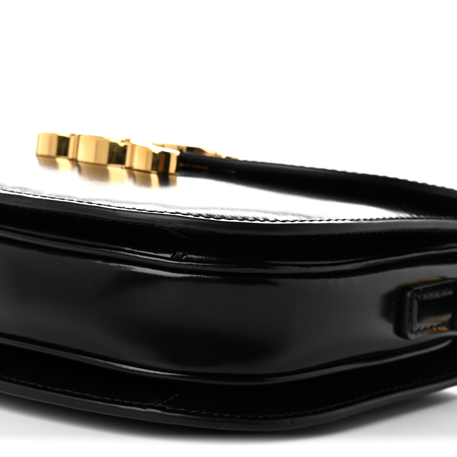 Celine Shiny Calfskin Besace Clea Triomphe Black 8 of 8