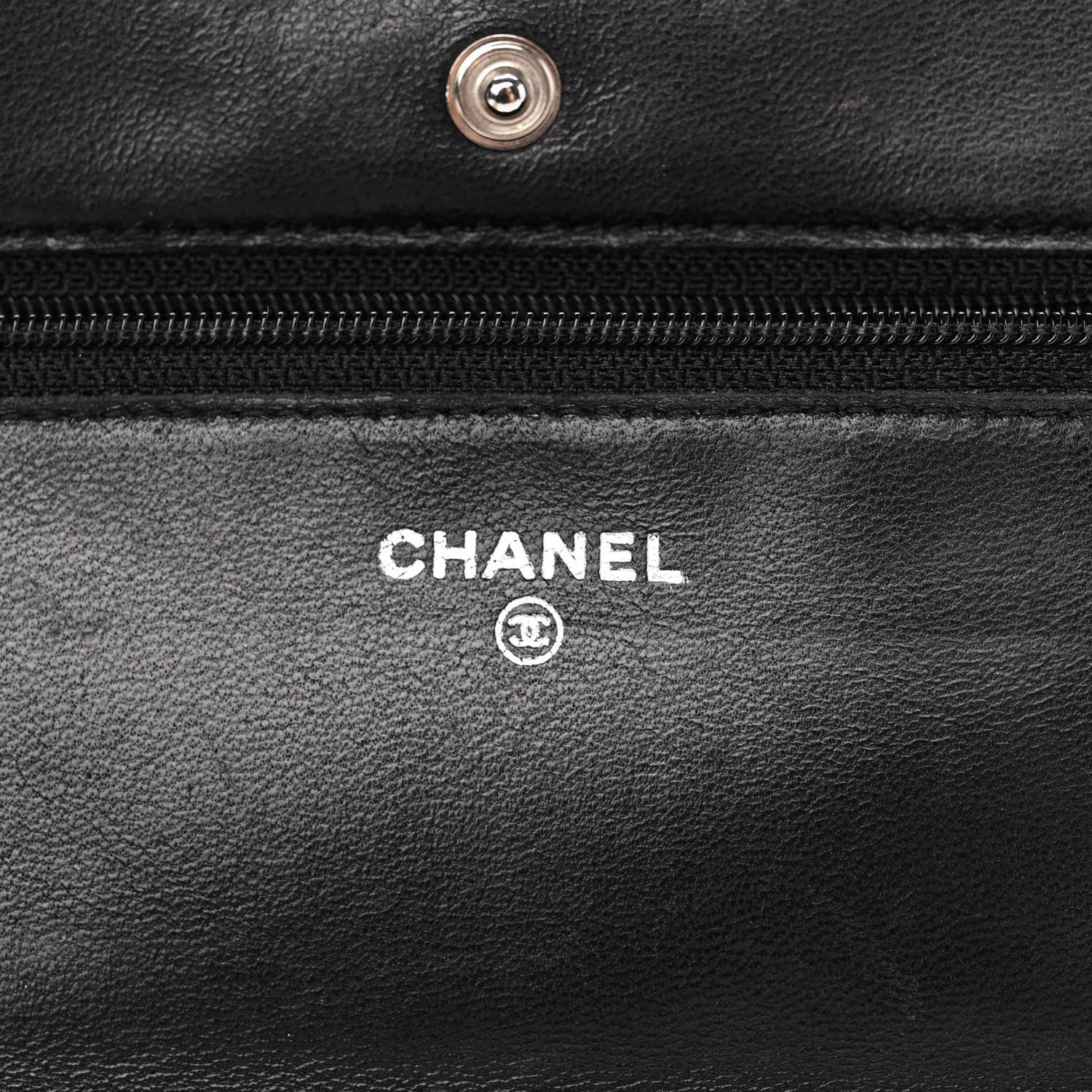 Chanel Lambskin Quilted Wallet On Chain WOC Black 6 of 15