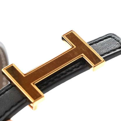 Hermes Swift Epsom 13mm Focus Belt 80 Black Etoupe 7 of 7