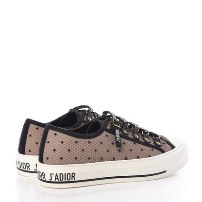 Christian Dior Mesh Plumetis Walk'n Dior Low Top Sneakers 37 Nude 4 of 10