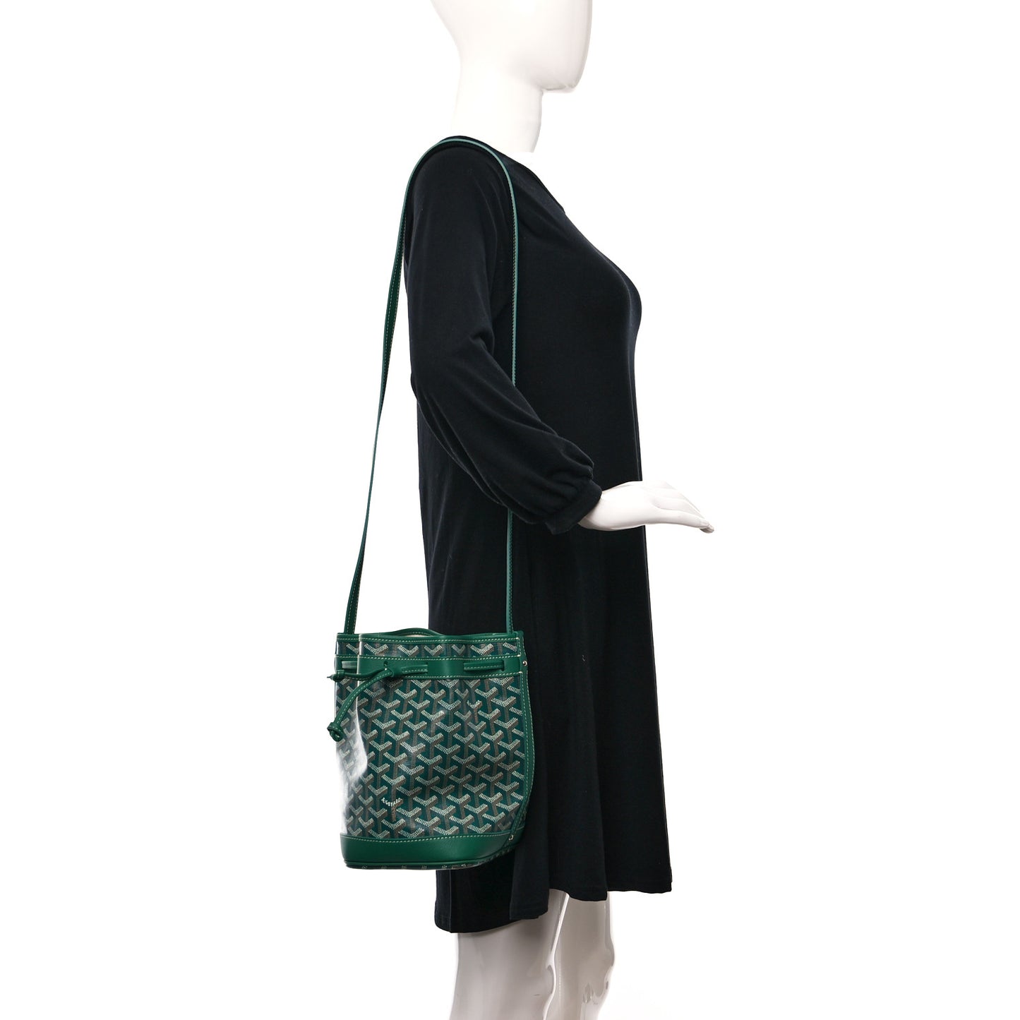 Goyardine Petit Flot Bucket Bag PM Green