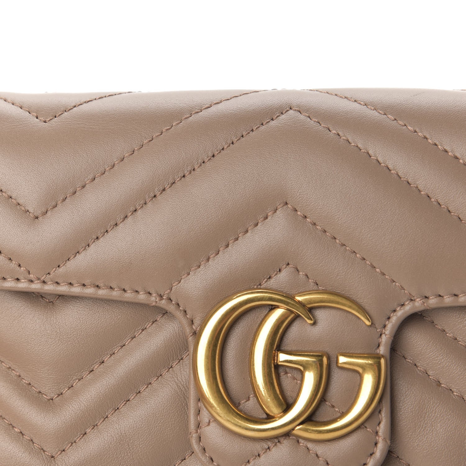 Gucci Calfskin Matelasse Super Mini GG Marmont Shoulder Bag Porcelain Rose 12 of 13