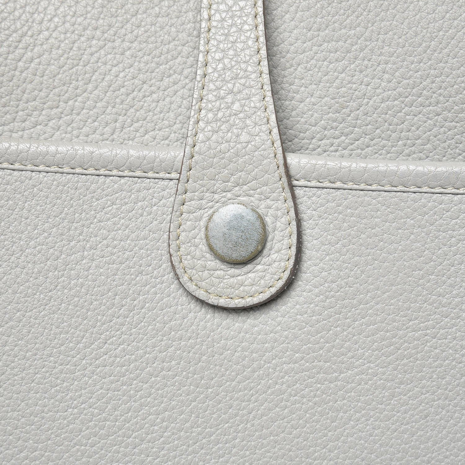 Hermes Taurillon Clemence Evelyne III PM Gris Perle Bleu Lin 8 of 12