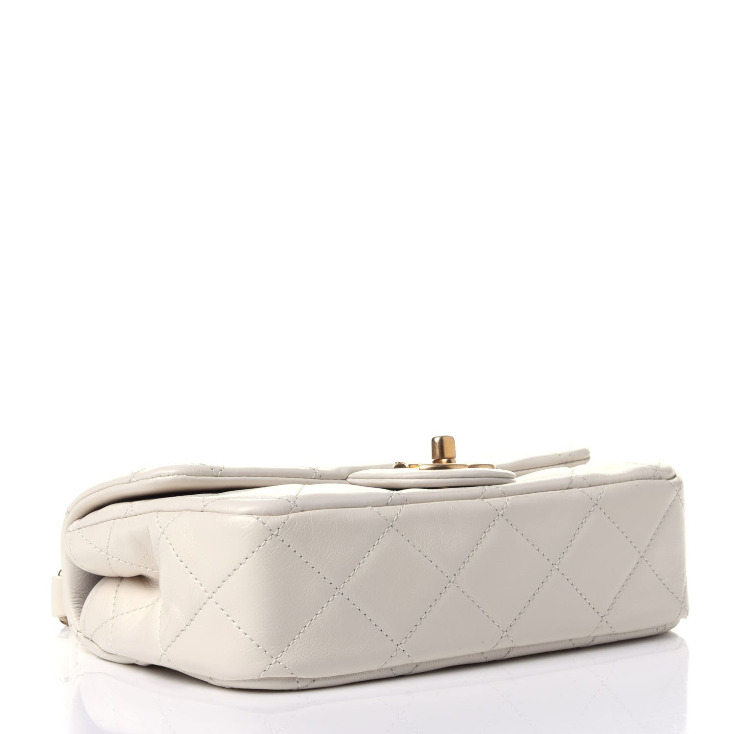 Chanel Calfskin Quilted Crystal Pearls Small Flap Bag White 3 of 11